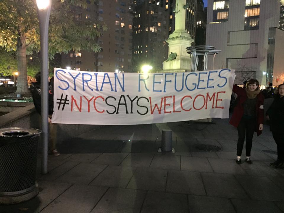 New Yorkers welcome Syrian refugees