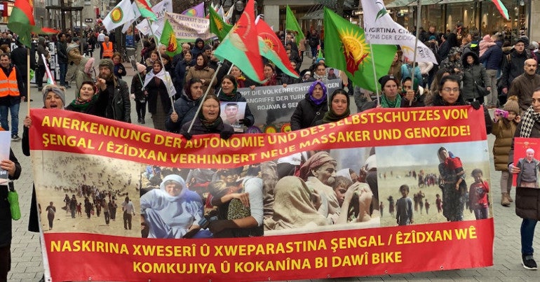 Yazidi protest
