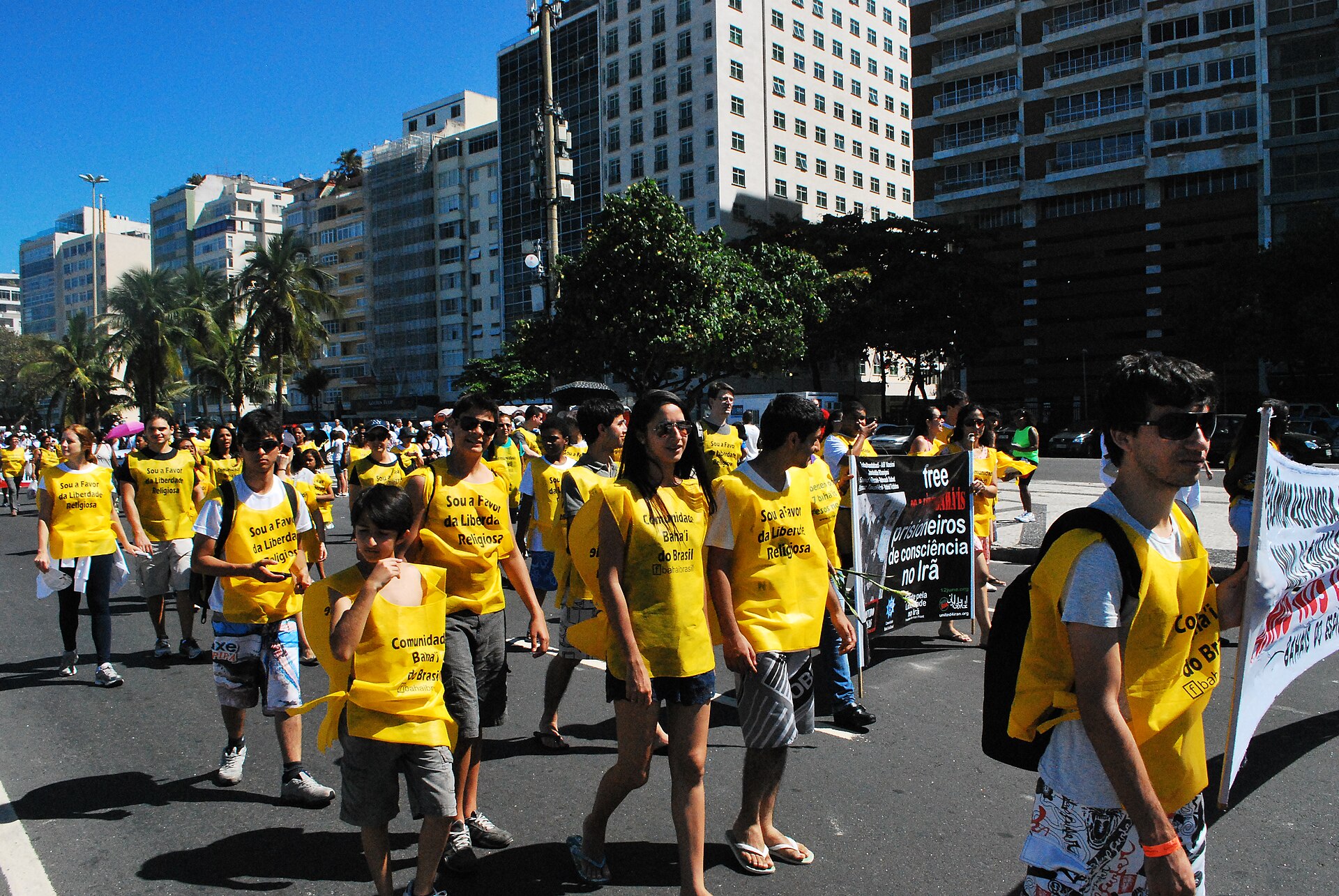 Baha'i followers in Brazil protest repression in Iran